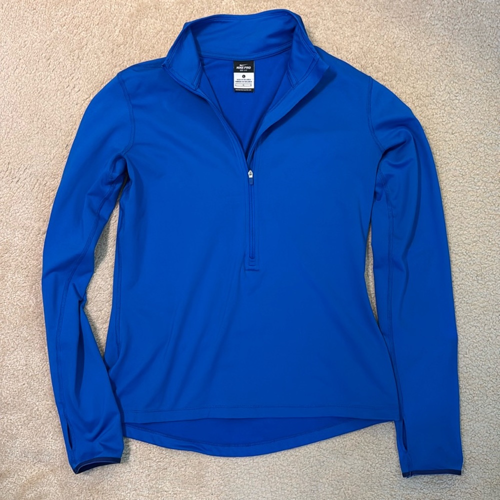Nike Pro Dri-Fit Long Sleeve Blue Size Large